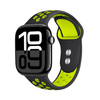 Crong Duo Sport - Apple Watch szíj 38/40/41/42 mm (fekete/lime)