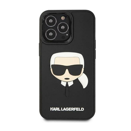 Karl Lagerfeld 3D Rubber Karl`s Head - Coque iPhone 14 Pro Max (noir)