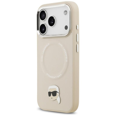 ETUI DO IPHONE 17 PRO MAX do MAGSAFE KARL LAGERFELD ORYGINALNE BEŻOWE MODNE