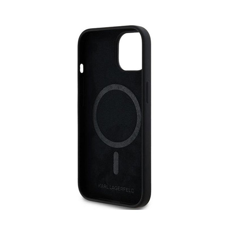 Karl Lagerfeld Silicone Karl & Choupette MagSafe - pouzdro pro iPhone 15 Plus / 14 Plus (Black)