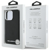 Karl Lagerfeld Saffiano Full Wrapped Elongated Metal Logo MagSafe - Case for iPhone 16 Pro Max (black)
