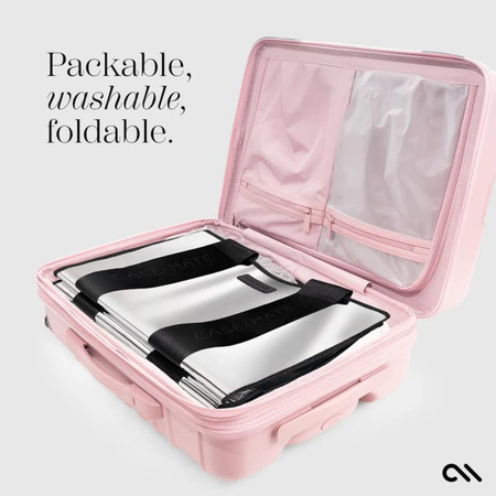 Case-Mate Large Travel Tote Bag - Wasserdichte Umhängetasche mit Handytasche (Silver Chrome)