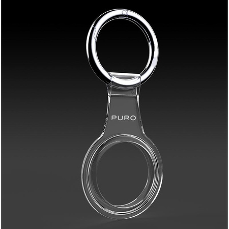 PURO NUDE Case - Schlüsselanhänger aus Silikon für Apple AirTag (transparent)