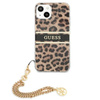 Guess Leopardí zlatý řetízek - pouzdro na iPhone 13