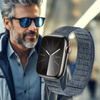 Crong Melange - Bracelet magnétique pour Apple Watch 44/45/46/49 mm (bleu melange)
