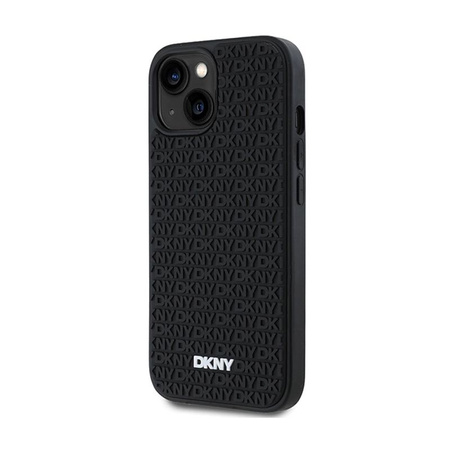 DKNY 3D Rubber Repeat Pattern - Case for iPhone 15 / 14 / 13 (Black)