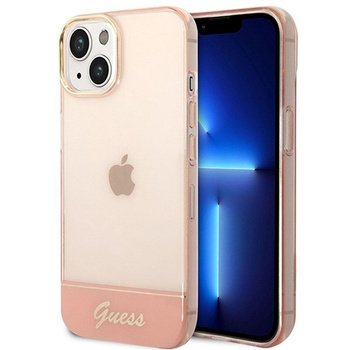Guess Translucide - Coque pour iPhone 14 Plus (rose)