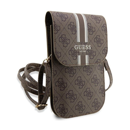 Guess 4G Stripes - Crossbody taška na telefon (hnědá)