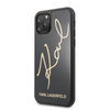 Karl Lagerfeld Double Layers Tempered Glass Glitter Signature Case - iPhone 11 Pro Case (black)