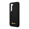 Guess Silicone Script Metal Logo - pouzdro pro Samsung Galaxy S23 (Black)