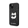 Karl Lagerfeld NFT Glitter Choupette Patch - iPhone 14 Plus Tasche (schwarz)