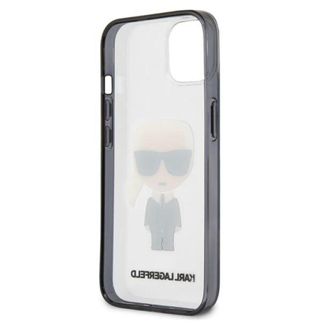 Karl Lagerfeld Ikonik Karl - iPhone 13 tok (átlátszó / fekete keret)