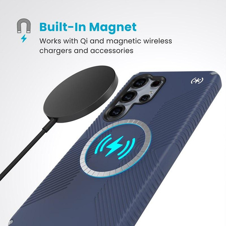 Speck Presidio2 Grip Magnet - Samsung Galaxy S25 Ultra MagSafe tok (tengerparti kék/porszürke/fehér)
