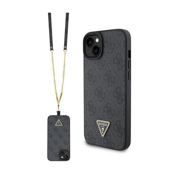 Guess Crossbody 4G Metal Logo - Coque iPhone 15 (noir)