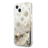 Guess Peony Liquid Glitter - iPhone 13 mini Tasche (Gold)