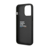 BMW Leather Carbon Blue Line - Case for iPhone 14 Pro (Black)