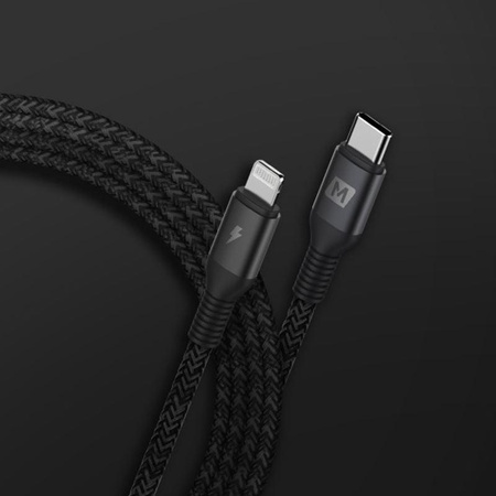 Momax Elite link - Câble USB-C (Power Delivery Fast Charging 3A) vers Lightning MFi 1,2 m (Noir)