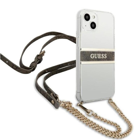 Guess 4G Gold Stripe Crossbody - pouzdro pro iPhone 13 mini