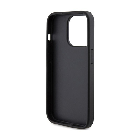 Guess 4G Bottom Stripe Metall Logo Kollektion - iPhone 15 Pro Tasche (grau)