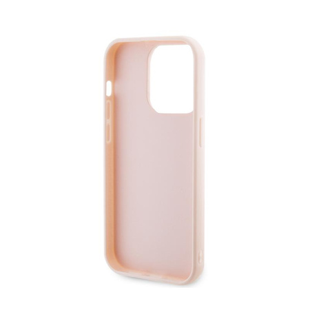 Karl Lagerfeld 3D Rubber Glitter Logo - Coque iPhone 15 Pro Max (rose)