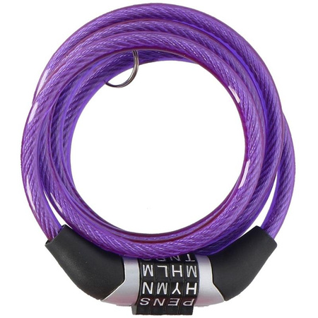 Dunlop - Fahrradschloss mit Kombination (Violett)