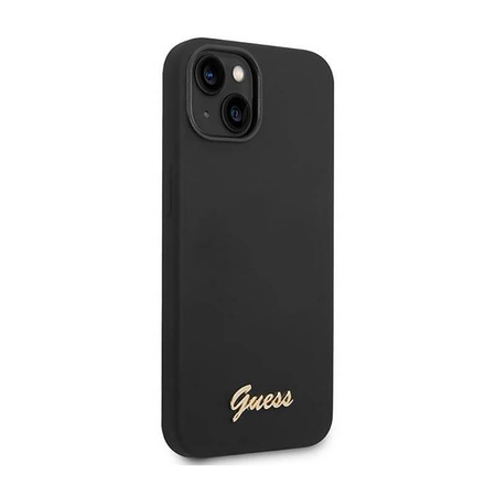 Guess Silicone Vintage - Hülle für iPhone 14 Plus (schwarz)