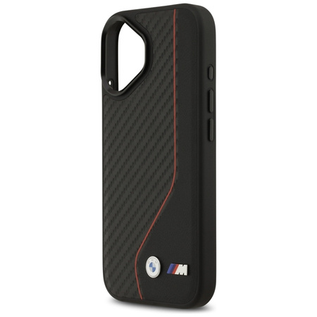 BMW M Carbon Line & Logo MagSafe – Kryt iPhone 17 (červený)