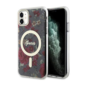 Guess Flower MagSafe - Coque pour iPhone 11 (Vert)