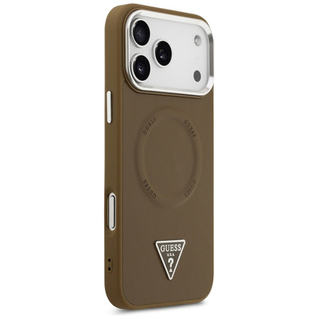 Guess Triangle Logo MagSafe - Case iPhone 17 Pro (Brown)