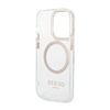 Guess Metal Outline Magsafe - iPhone 14 Pro Case (Transparent / Gold)