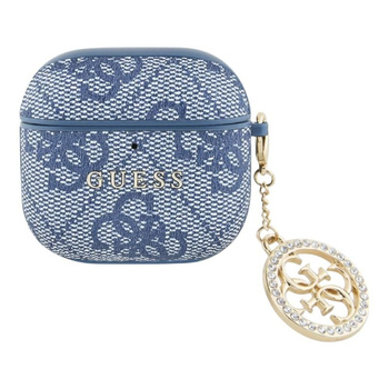 Guess 4G Strass Charm - AirPods 4 Gehäuse (blau)