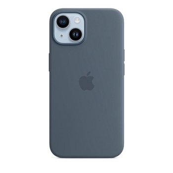 Apple Silikonhülle - Silikonhülle mit MagSafe für iPhone 14 (Storm Blue)