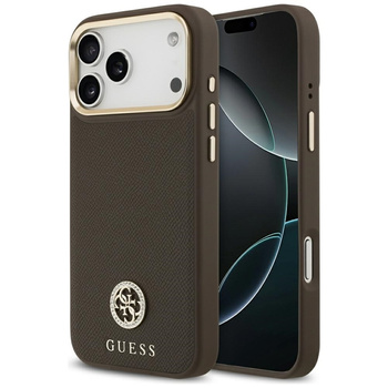 ETUI DO IPHONE 17 PRO MAX do MAGSAFE GUESS ORYGINALNE BRĄZOWE ELEGANCKIE