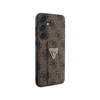 Pouzdro Guess Grip Stand 4G Triangle Strass Logo - Samsung Galaxy S24+ (hnědé)