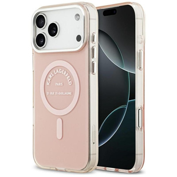 ETUI DO IPHONE 17 PRO MAX do MAGSAFE KARL LAGERFELD ORYGINALNE RÓŻOWE MODNE