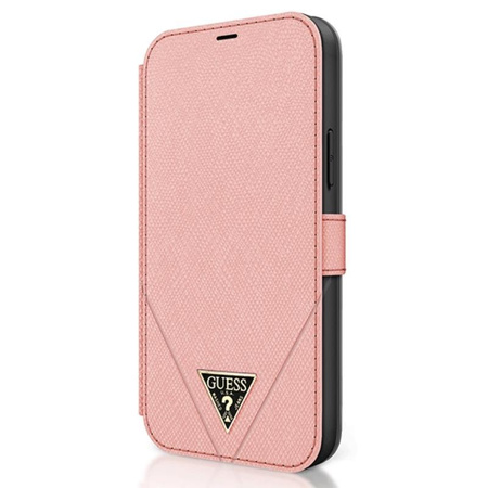 Guess Booktype Saffiano V - étui pour iPhone 12 mini (rose)