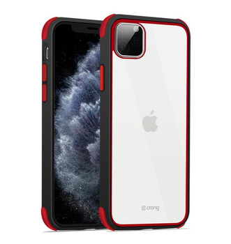 Crong Trace Clear Cover - Coque iPhone 11 Pro (noir/rouge)