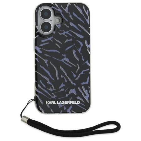 Karl Lagerfeld Zebra With Cord - Case for iPhone 16 (purple)