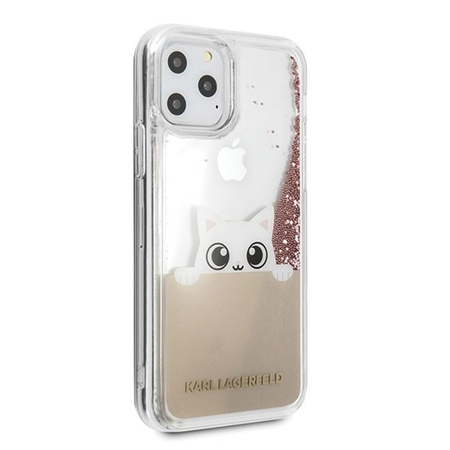 Karl Lagerfeld K-Peek A Boo - Coque iPhone 11 Pro Max (Rose or pailleté)