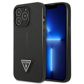 Pouzdro Guess Saffiano Triangle Logo - pouzdro pro iPhone 13 Pro Max (černé)