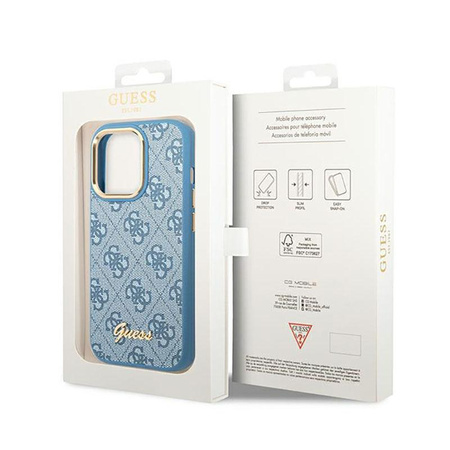Guess 4G Metal Camera Outline Case - iPhone 14 Pro Max Case (blue)