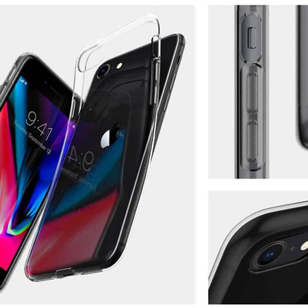 Spigen Liquid Crystal - Coque pour iPhone SE 2022 / SE 2020 / 8 / 7 (Transparent)