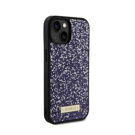 Guess Rhinestone Metal Logo - iPhone 15 Case (pink)