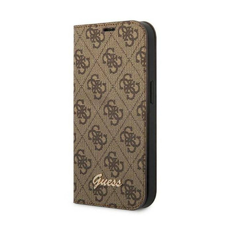 Guess GUBKP14LHG4SHW iPhone 14 Pro 6,1" brązowy/brown book 4G Vintage Gold Logo