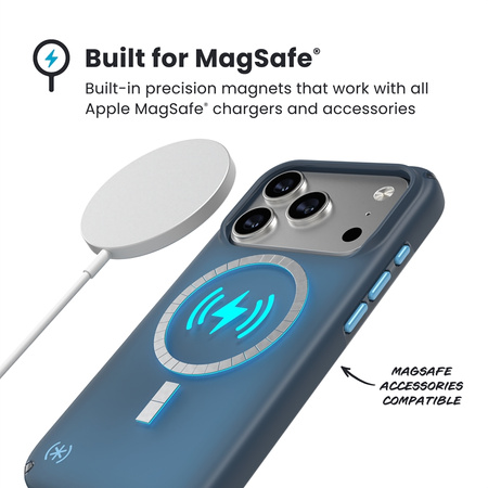 Speck Presidio Lux MagSafe - iPhone 17 Pro tok (mélytengeri fade / fekete / varázslatkék)