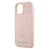 Karl Lagerfeld Silikonové pouzdro Ikonik Outline - iPhone 12 / iPhone 12 Pro (růžové)