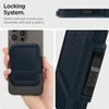 Spigen Lock Fit MagSafe - mágneses pénztárca (Metal Slate)