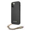 Guess Saffiano Chain - iPhone 12 / iPhone 12 Pro Tasche (schwarz)