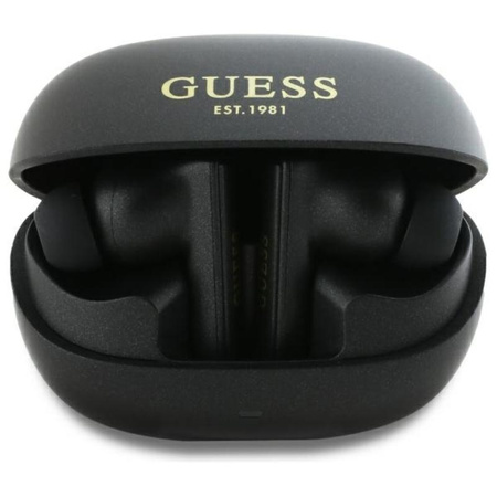 Guess Capsule Printed Logo - TWS ANC & ENC Bluetooth-Kopfhörer + Ladetasche (schwarz)