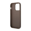 Guess 4G Metall Gold Logo - iPhone 14 Pro Max Tasche (braun)